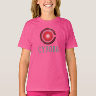 T-shirt Ligue de Justice   Symbole Cyborg brillant