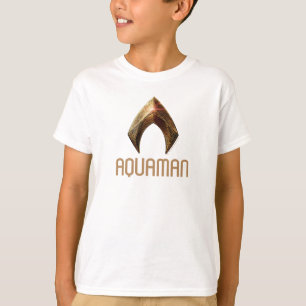 T-shirt Ligue de Justice Symbole d'aquaman métallique