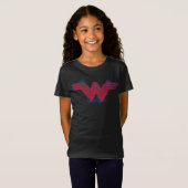 T-Shirt Ligue de Justice | Symbole de femme Wonder brossé (Devant entier)