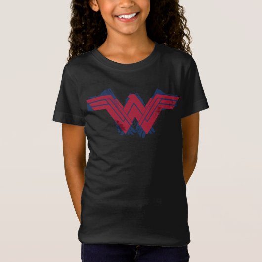 T-Shirt Ligue de Justice | Symbole de femme Wonder brossé (Devant)