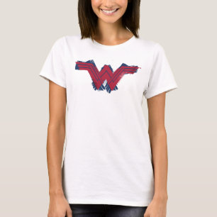 T-shirt Ligue de Justice   Symbole de femme Wonder brossé