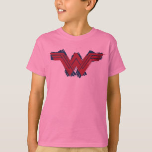T-shirt Ligue de Justice   Symbole de femme Wonder brossé