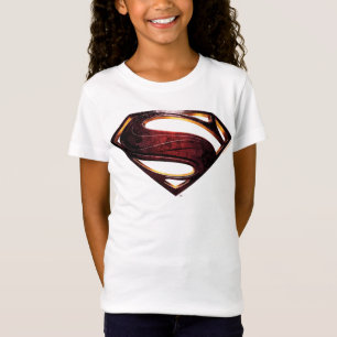 T-Shirt Ligue de Justice   Symbole de superman métallique