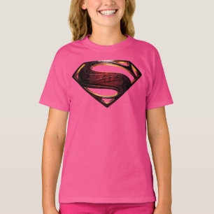 T-shirt Ligue de Justice   Symbole de superman métallique