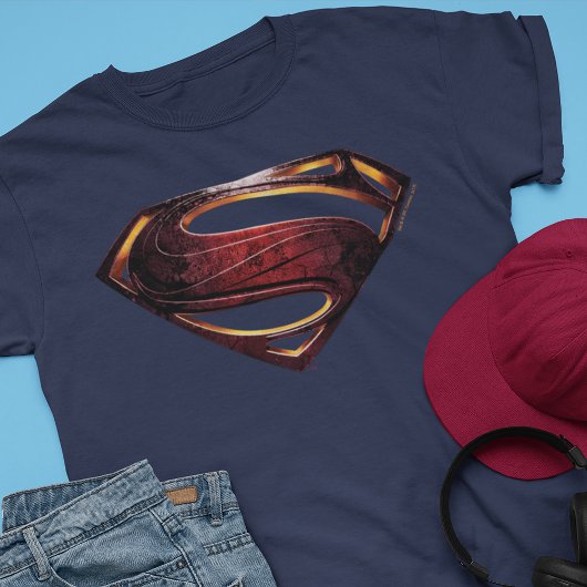 T-shirt Ligue de Justice | Symbole de superman métallique