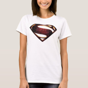 T-shirt Ligue de Justice Symbole de superman métallique