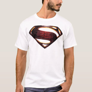T-shirt Ligue de Justice   Symbole de superman métallique