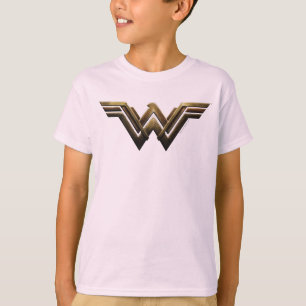 T-shirt Ligue de Justice Symbole métallurgique Wonder Wo