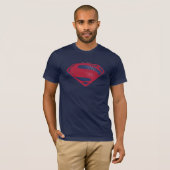 T-shirt Ligue de Justice | Symbole Superman brosse et demi (Devant entier)