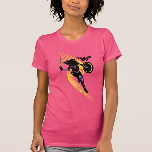 T-shirt Ligue de Justice | Wonder Woman Icon Silhouette (Devant)