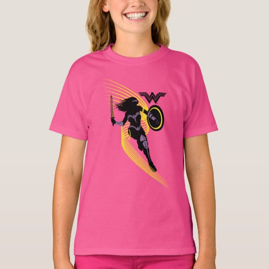 T-shirt Ligue de Justice | Wonder Woman Icon Silhouette (Devant)