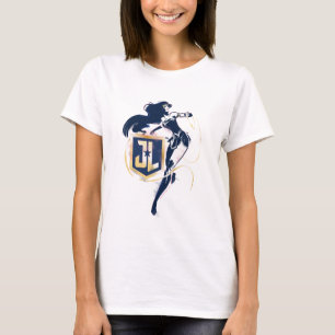 T-shirt Ligue de Justice   Wonder Woman & JL Icon Pop Art