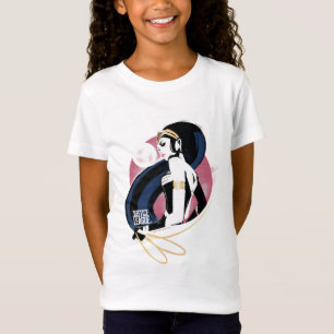 T-Shirt Ligue de Justice   Wonder Woman Profil Pop Art