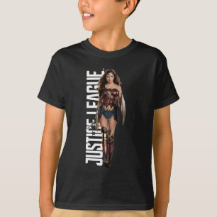 T-shirt Ligue de Justice   Wonder Woman Sur Le Champ De Ba