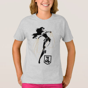T-shirt Ligue de Justice   Wonder Woman with Lasso Pop Art