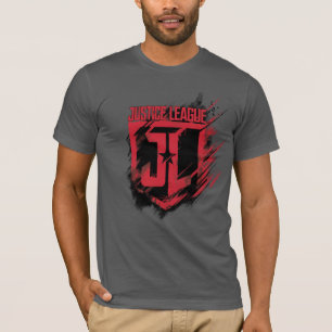 T-shirt Ligue de la justice Bouclier JL de peinture bross