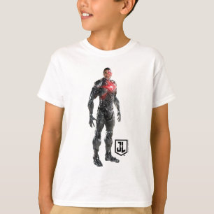 T-shirt Ligue de la justice Cyborg On Battlefield