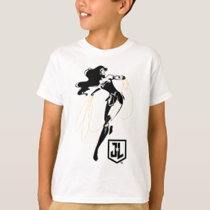T-shirt Ligue de la justice Femme Merveilleuse Avec Lasso