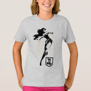 T-shirt Ligue de la justice Femme Merveilleuse Avec Lasso