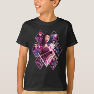 T-shirt Ligue de la justice Panneaux de groupe galactique