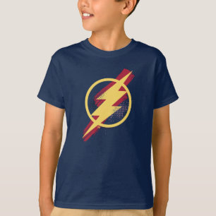 T-shirt Ligue de la justice Symbole Flash de brosse et de