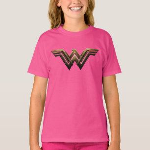 T-shirt Ligue de la justice Symbole Metallic Wonder Woman