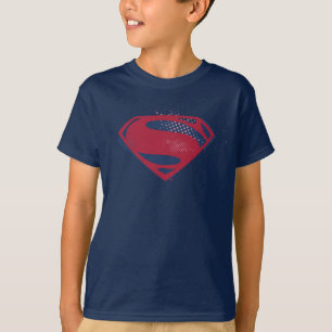 T-shirt Ligue de la justice Symbole Superman de brosse et
