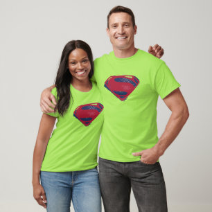 T-shirt Ligue de la justice Symbole Superman de brosse et