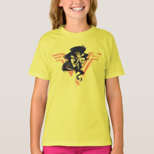 T-shirt Ligue de la justice Wonder Woman & Symbol Pop Art