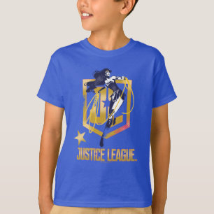 T-shirt Ligue de la justice Wonwoman JL Logo Pop Art