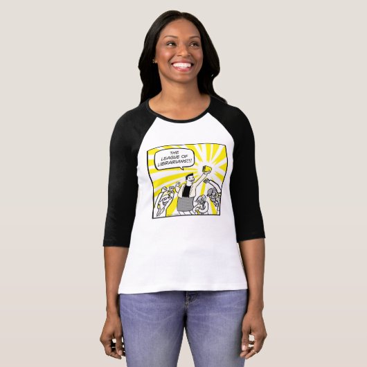 T-shirt Ligue des bibliothécaires T ! (Devant entier)