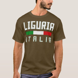 T-shirt Ligurie Italie Italie Design de typographie