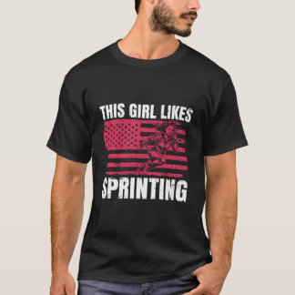 T-shirt Likes Sprinting Athletics Hobby Sprinter