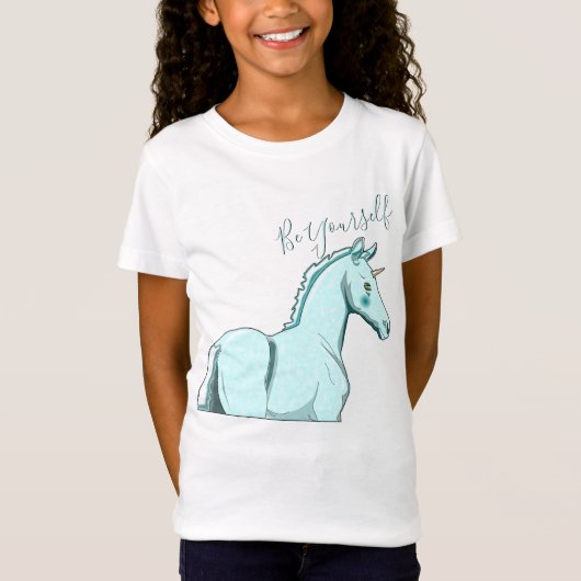 T-Shirt Lil Blue Palomino Unicorn (Sois Toi-Même) (Devant)