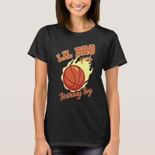T-shirt Lil Bro De L'Anniversaire De La Famille De Basket-