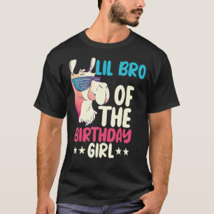 T-shirt Lil Bro De L'Anniversaire Fille Llama Anniversaire