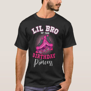 T-shirt Lil Bro De L'Anniversaire Princess Roller Skates S