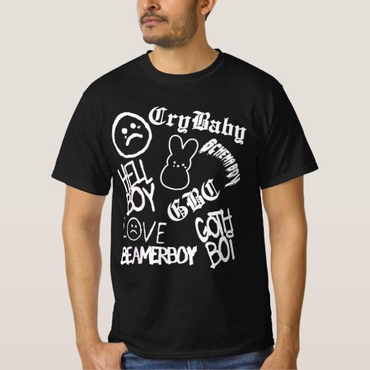 T-shirt Lil Emo Rap Goth Peep (Devant)