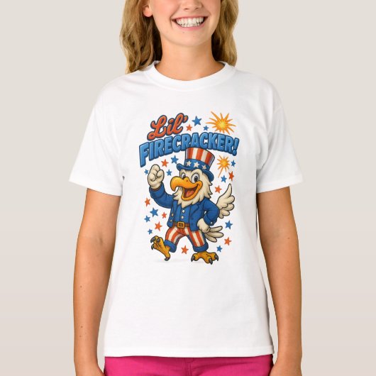 T-shirt  Lil’ Firecracker Freedom Classical Eagle (Devant)