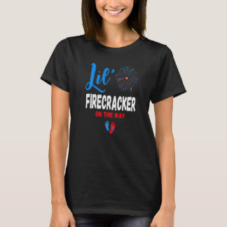 T-shirt Lil' Firecracker Sur Le Chemin Mignonne 4 juillet 