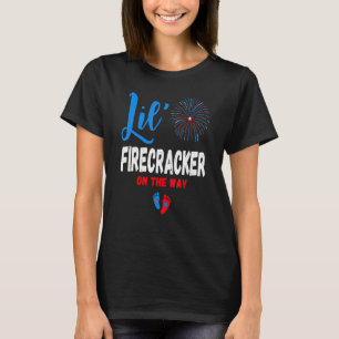 T-shirt Lil' Firecracker Sur Le Chemin Mignonne 4 juillet