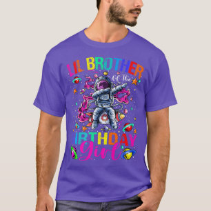 T-shirt Lil Frère De La Fille D'Anniversaire Astronaut Gar