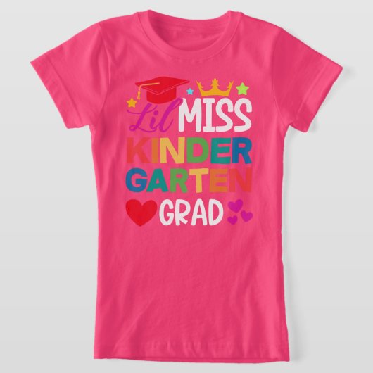 T-Shirt Lil Miss maternelle Grad (Poser)