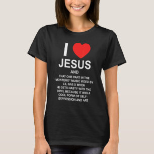 T-shirt Lil Nas X Pizzaslime officiel Jésus Noir