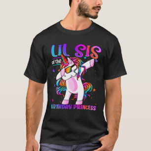 T-shirt Lil Sis De L'Anniversaire Princesse Dabbing Unicor