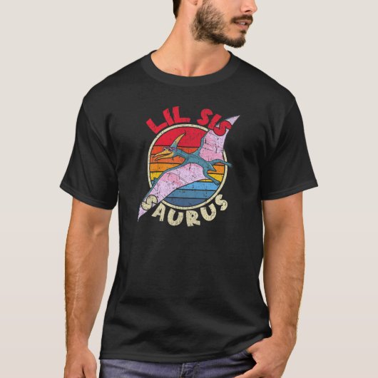 T-shirt Lil Sis Saurus I Pterodactylus I Correspondance Fa (Devant)