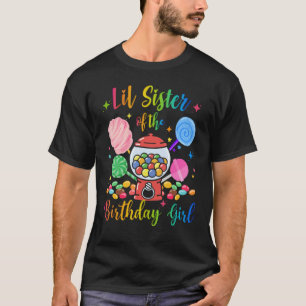 T-shirt LIL SOEUR De L'Anniversaire Fille Sweet Candy Birt