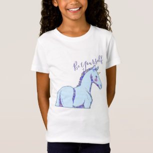T-Shirt Lil Unicorn Bleu Speckle (Sois Toi-Même)