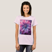 T-shirt Lilac Floral violet et rose (Devant entier)