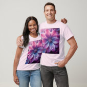 T-shirt Lilac Floral violet et rose (Unisexe)
